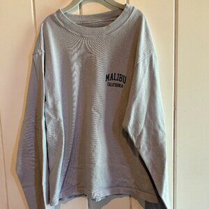 Brandy Melville Malibu CA Long Sleeve Shirt, Blue